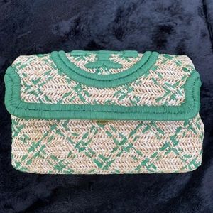 FLEMING SOFT STRAW SMALL CONVERTIBLE CLUCHE BAG